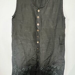 Blue Fish Elegant Green Hemp/ Silk Blend Tunic